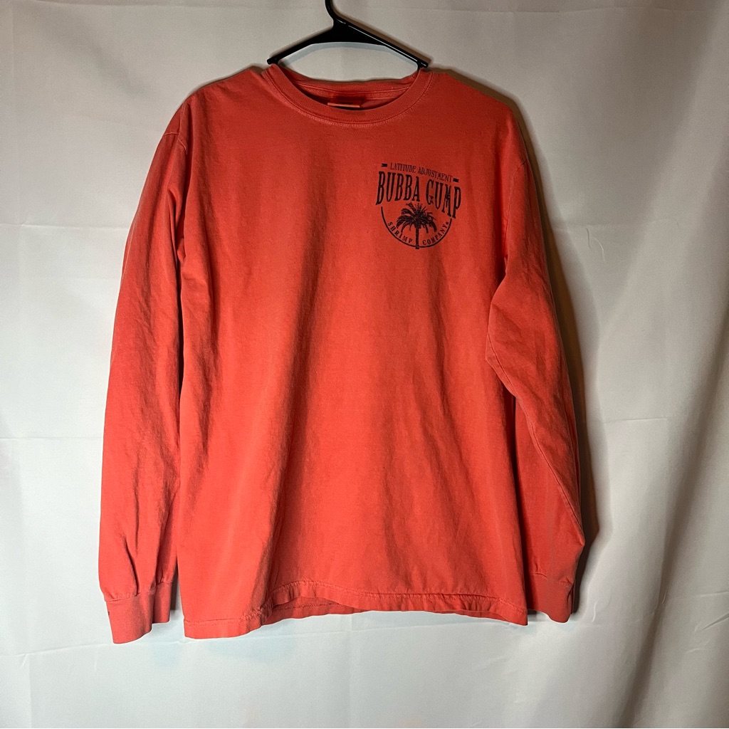 Comfort Colors Bubba Gump Shrimp Coral Long Sleeve Tee